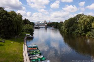 Fulda mit Blick auf Schleuse