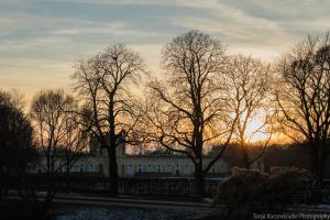 Orangerie im Sonnenuntergang