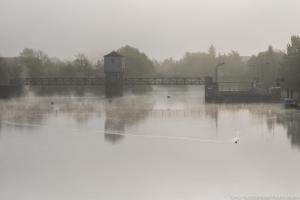 Kasseler Schleuse im Nebel